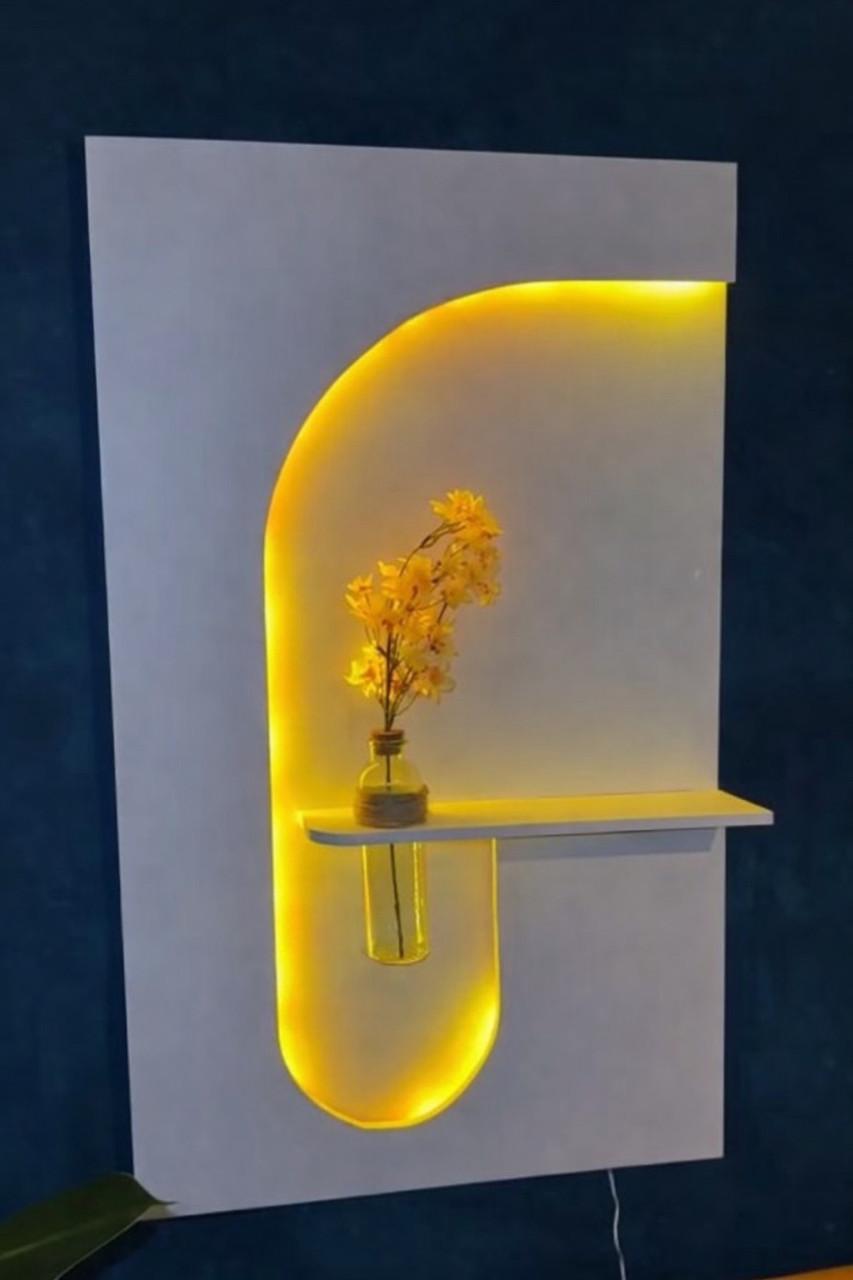 Japandi Bloomwall Art – Wanddecoratie met LED (handgemaakt)