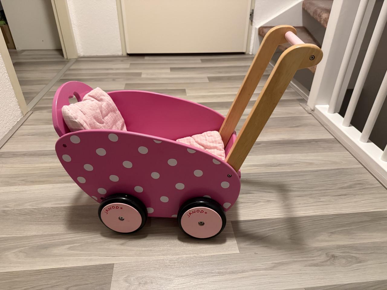 Houten Poppenwagen - Leuk Speelgoed!