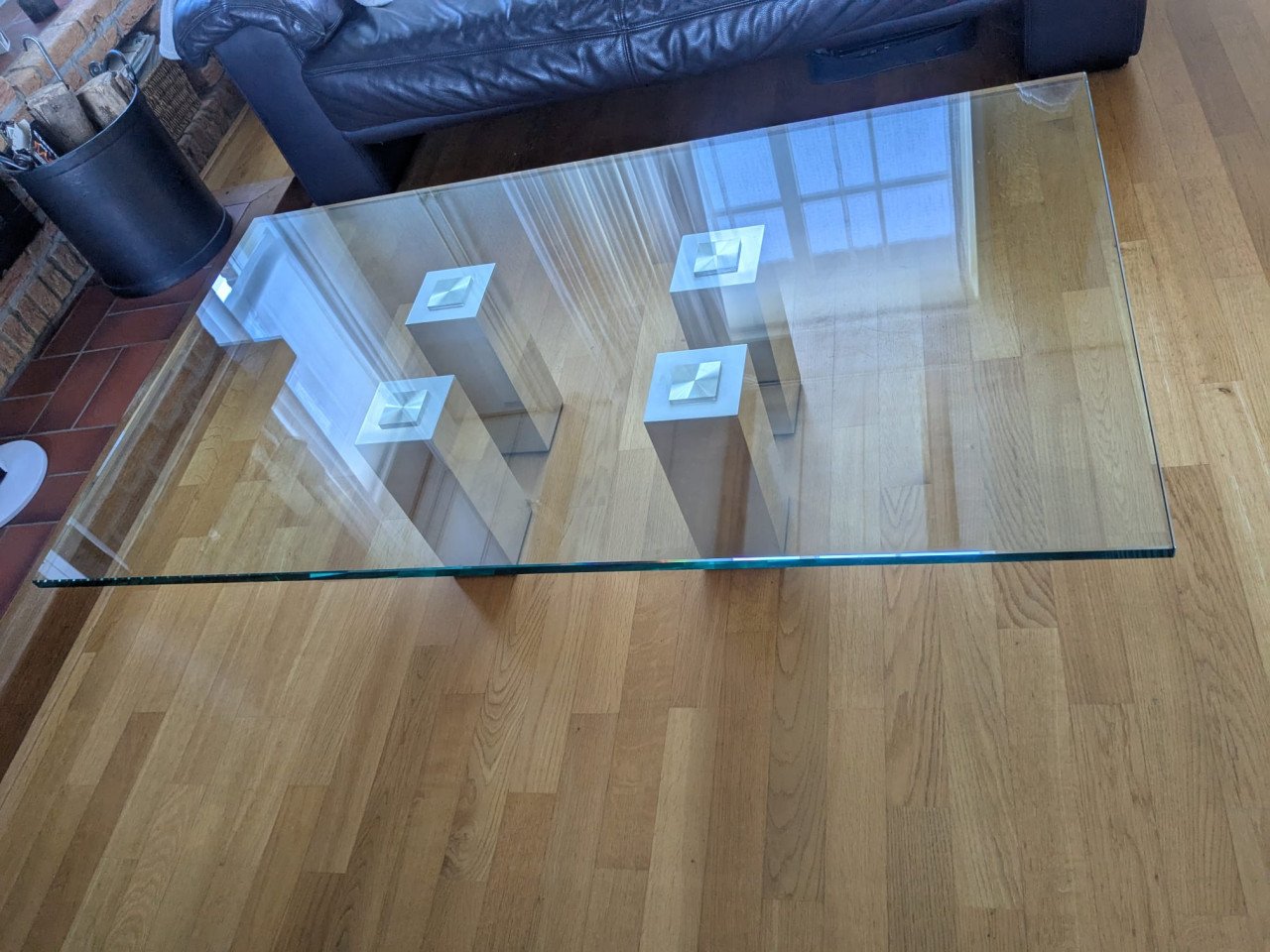 Glazen salontafel