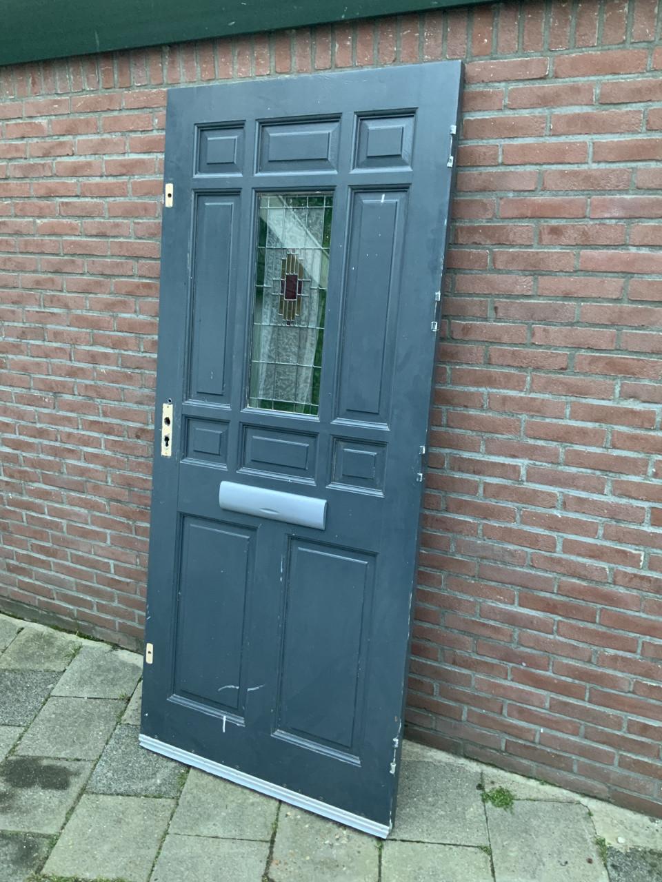 Voordeur met glas in lood