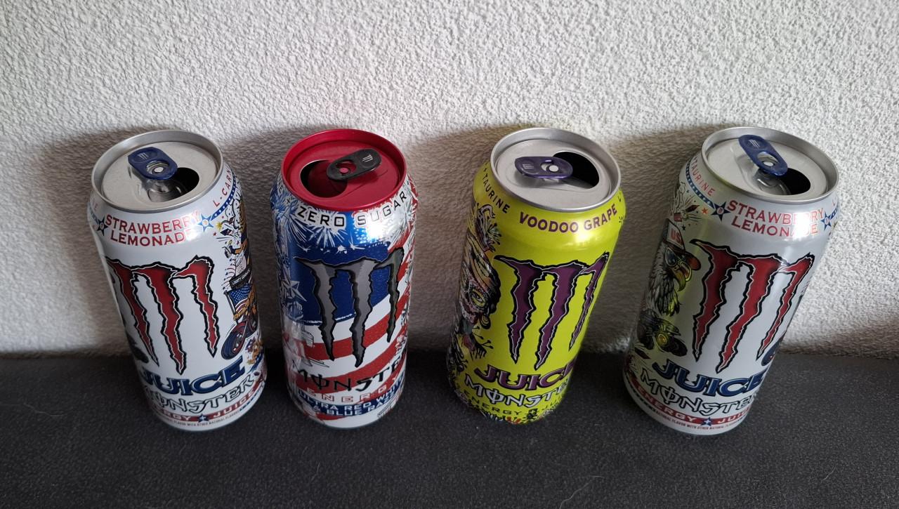 4 lege blikjes monster