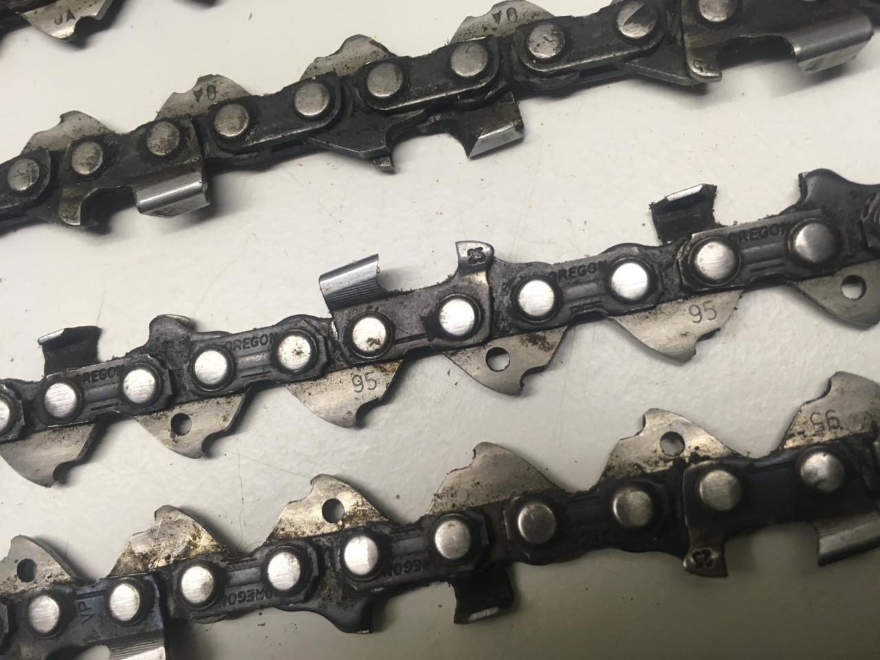 Oregon zaagblad 38cm met 3 oregon zaagkettingen in goede staat