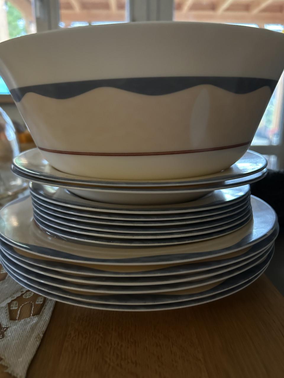 Servies borden + schaal