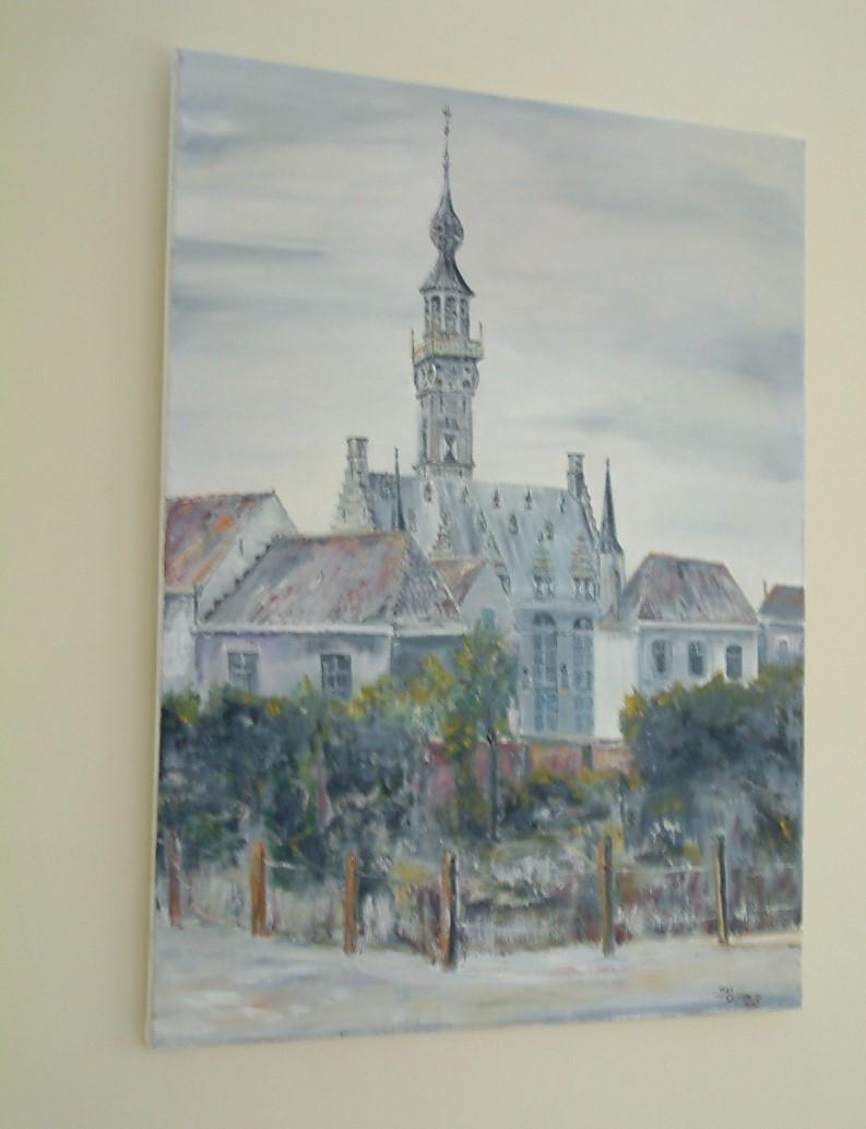 Olieverf schilderij  schilderijen  jac Caljouw  Arnemuiden