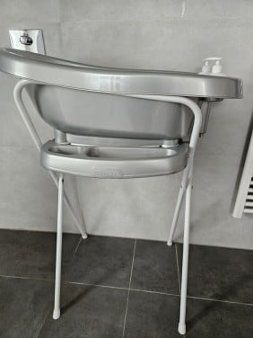 Bébéjou babybadje met badzitje zilver