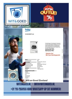 BEKO KRACHTIGE condensdroger– 5JR garantie (Nieuw)