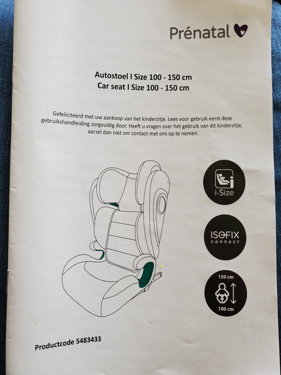 Prenatal autostoeltje - als nieuw!