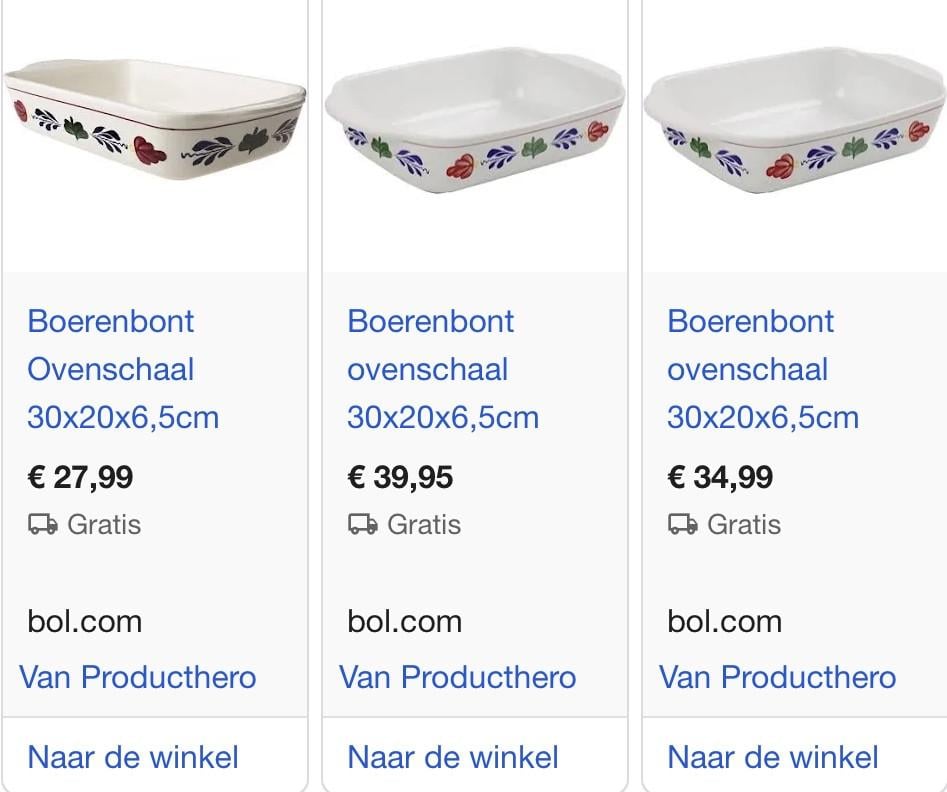 Ovenschalen boerenbont