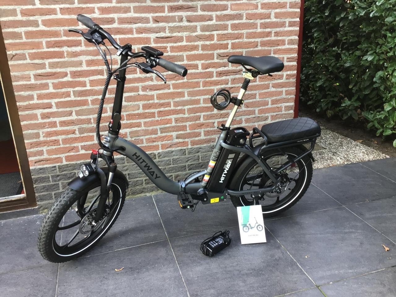 Electrische vouwfiets, semi fatbike. Trapondersteuning aandrijving tot 250