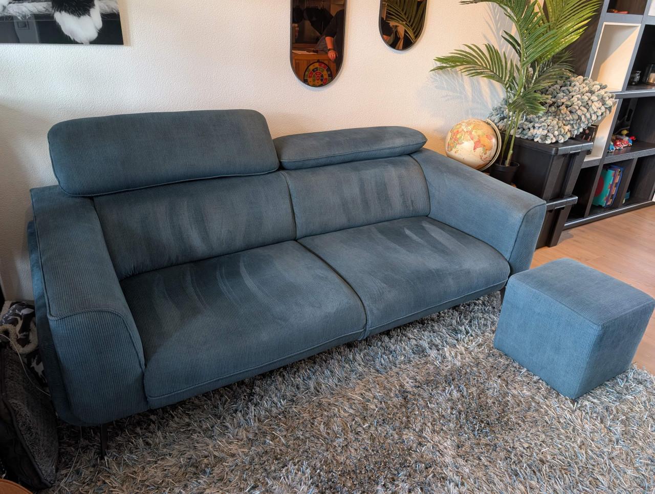 2,5 zit luxe designbank Volare met hocker Xooon