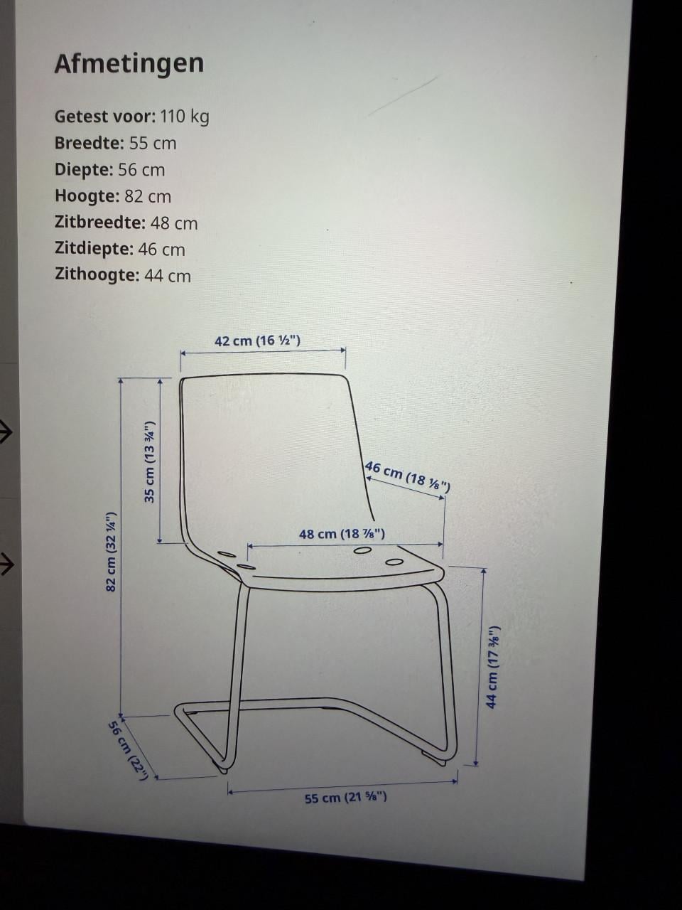 Eetkamerstoel Ikea Tobias transparant