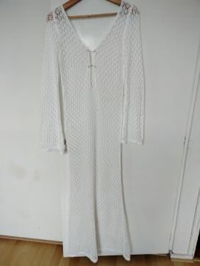 Witte strandjurk / bikini cover-up – nieuw, maat M
