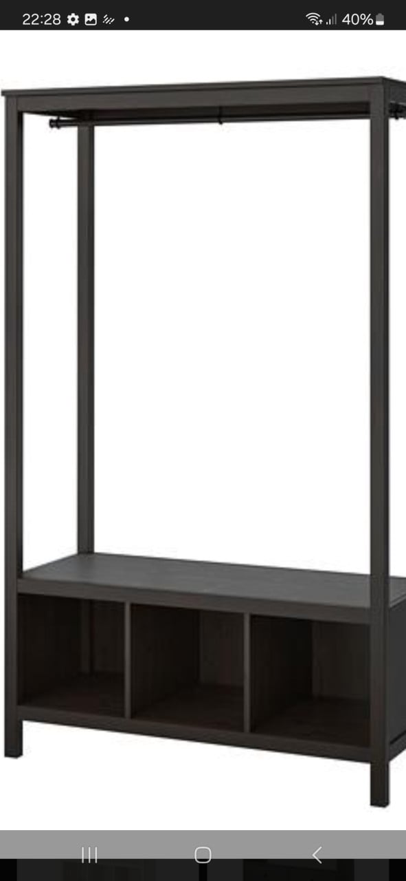 2 x hemnes open kledingkast zwart