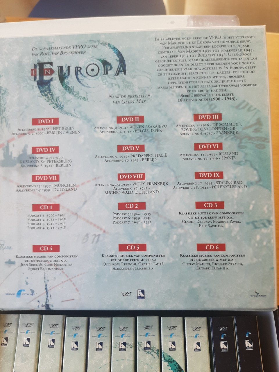 In Europa, 2 series DVD's van Geert Mak