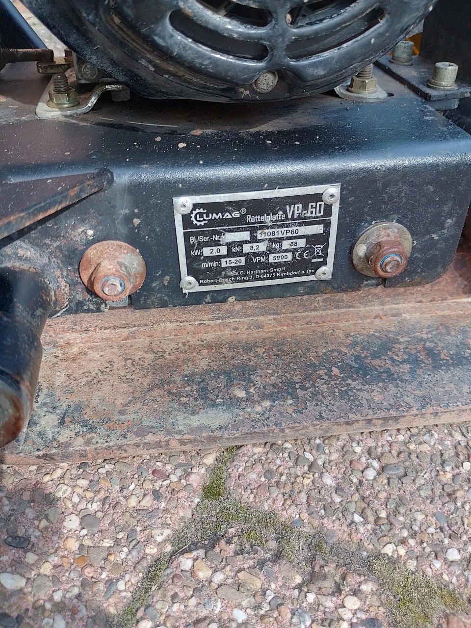 Trilplaat Lumag VP 60