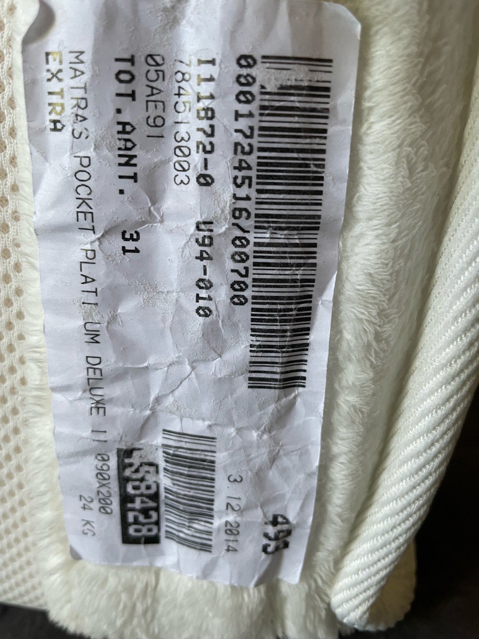 Beter bed matras pocket platinum de luxe extra