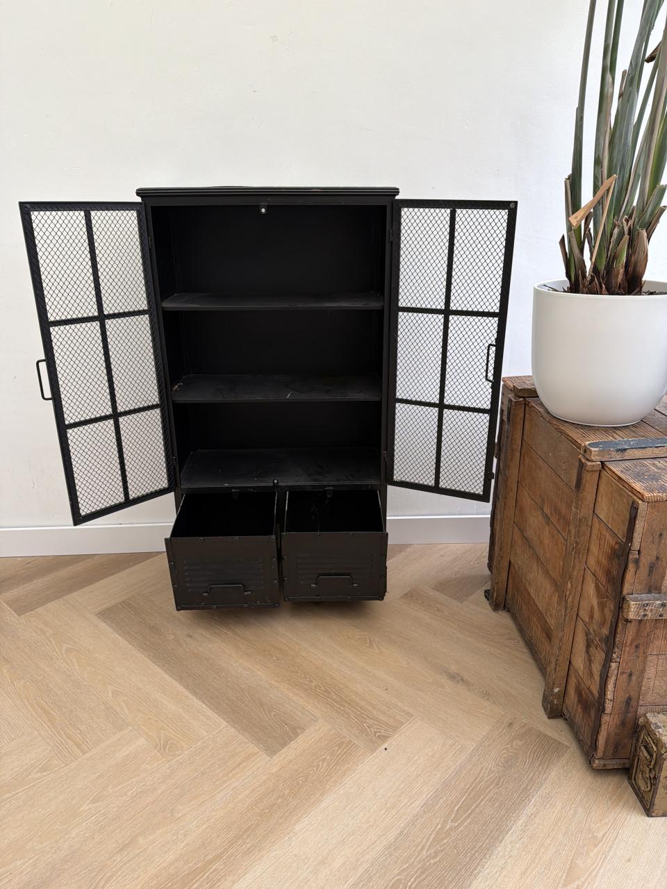 WOOOD metalen 2-deurs ladekast