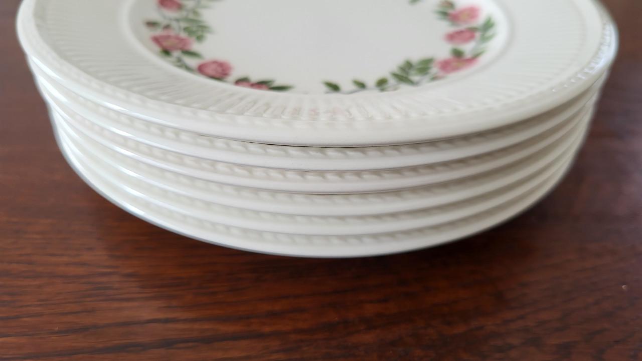 Set v 6 Wedgwood Rosalind gebaksbordjes 18 cm - NIEUW