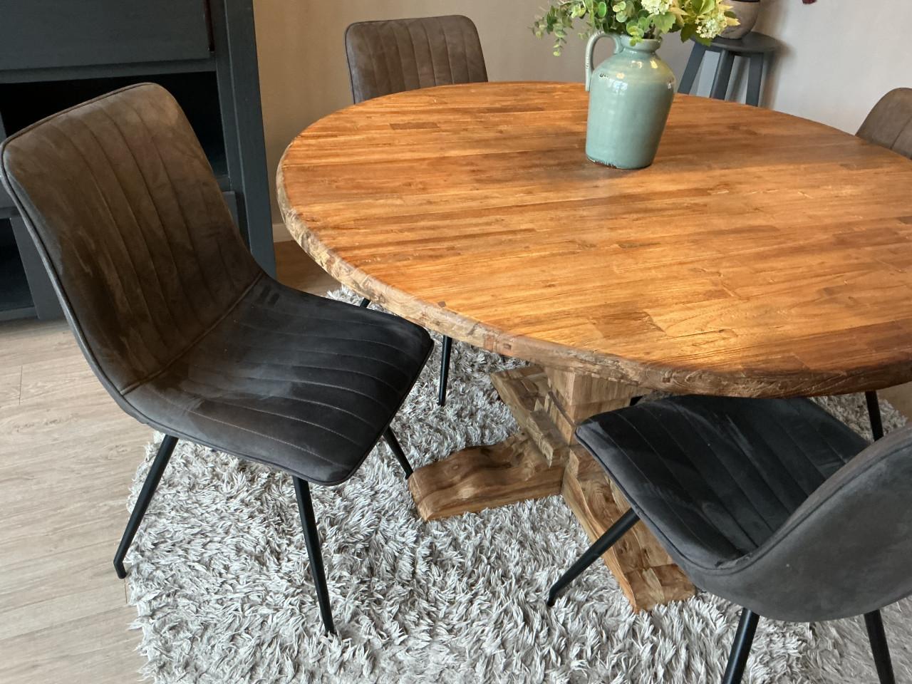 Landelijke Hoffz ronde eettafel 130