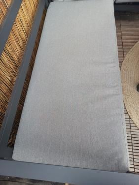 Soltex loungebank zitkussens waterbestendig mistgrijs diverse maten