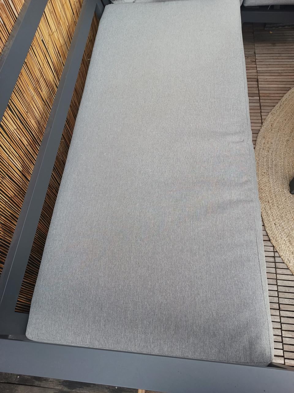 Soltex loungebank zitkussens waterbestendig mistgrijs diverse maten