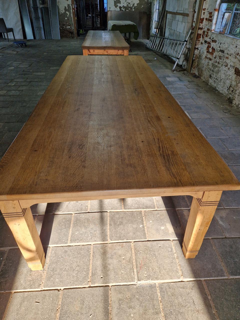 Grote boerentafel-familietafel-chateautafel 330 cm