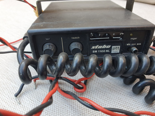 Leuk werkend vintage Stabo SM 1100 NL Mobilofoon met microfoon..