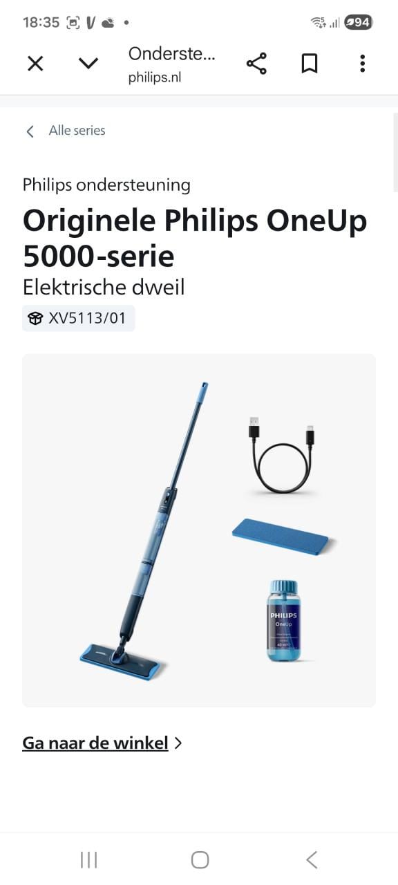 Philips dweilstok one up