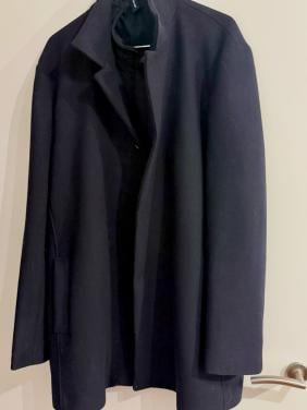 STATE OF ART heren mantel halflang, 4xl (60/62) donkerblauw, wol