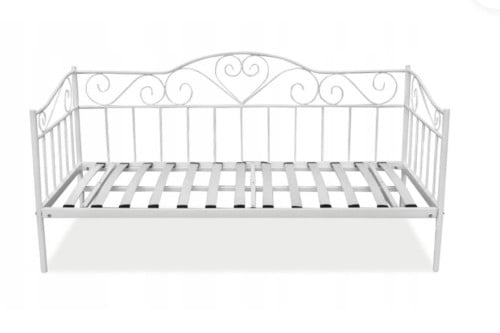 Bedbank wit metaal 90x200
