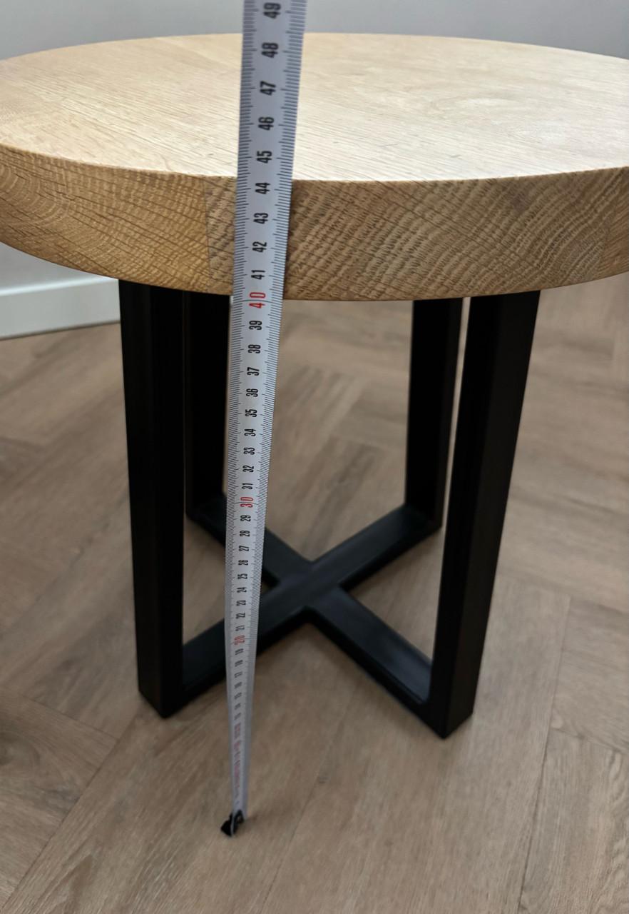 Set massief eikenhouten salontafels