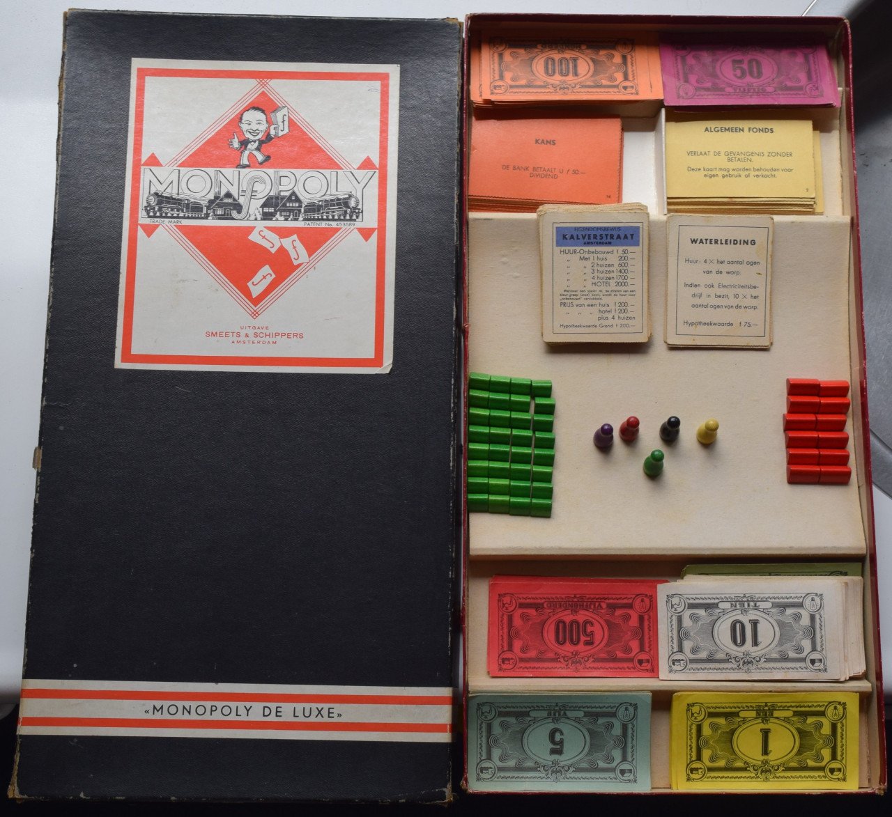 Monopoly De Luxe spel, eind jaren 50/begin jaren 60.