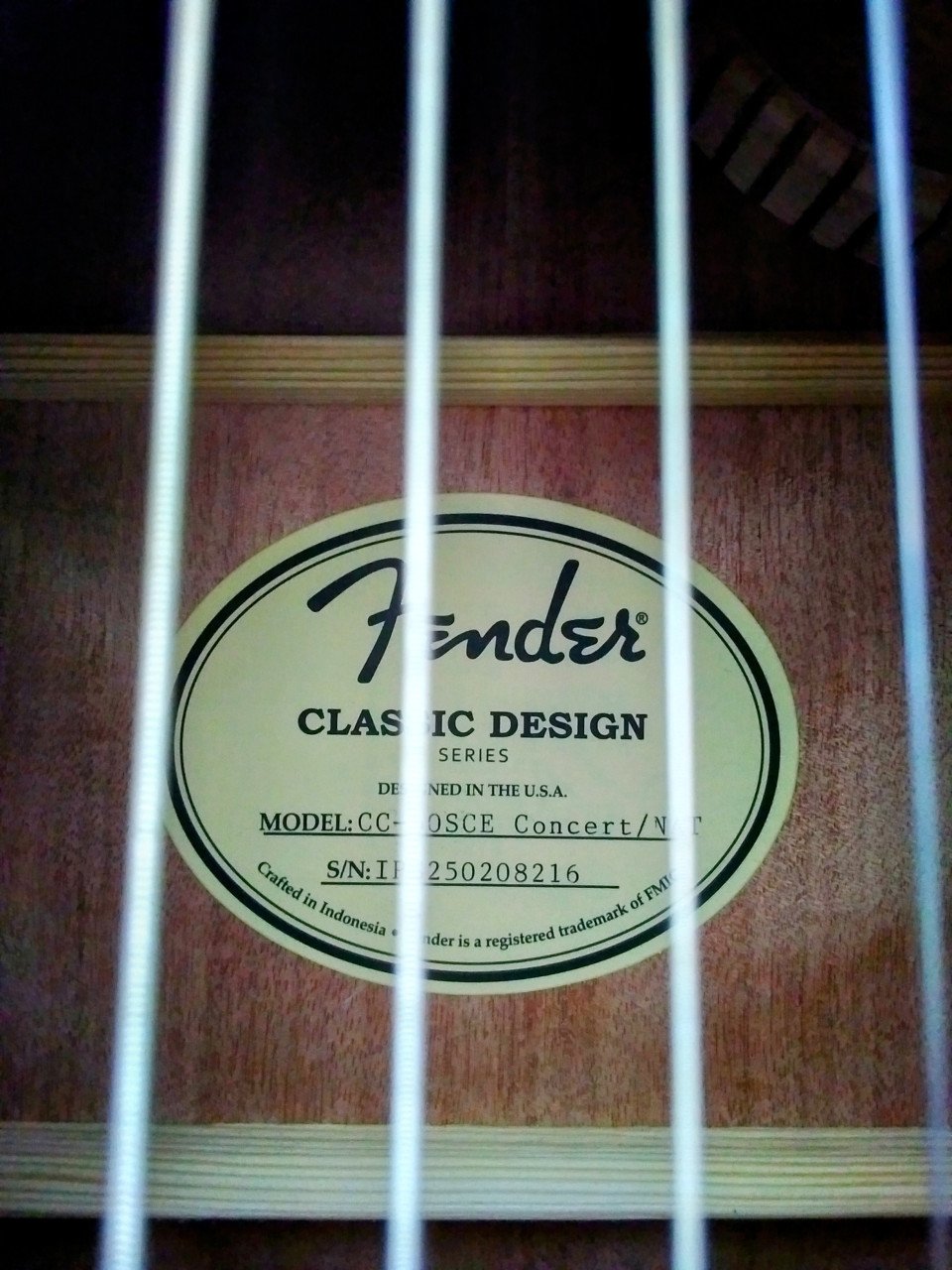 Fender CC60SCE Natural western-/concertgitaar z.g.a.n.