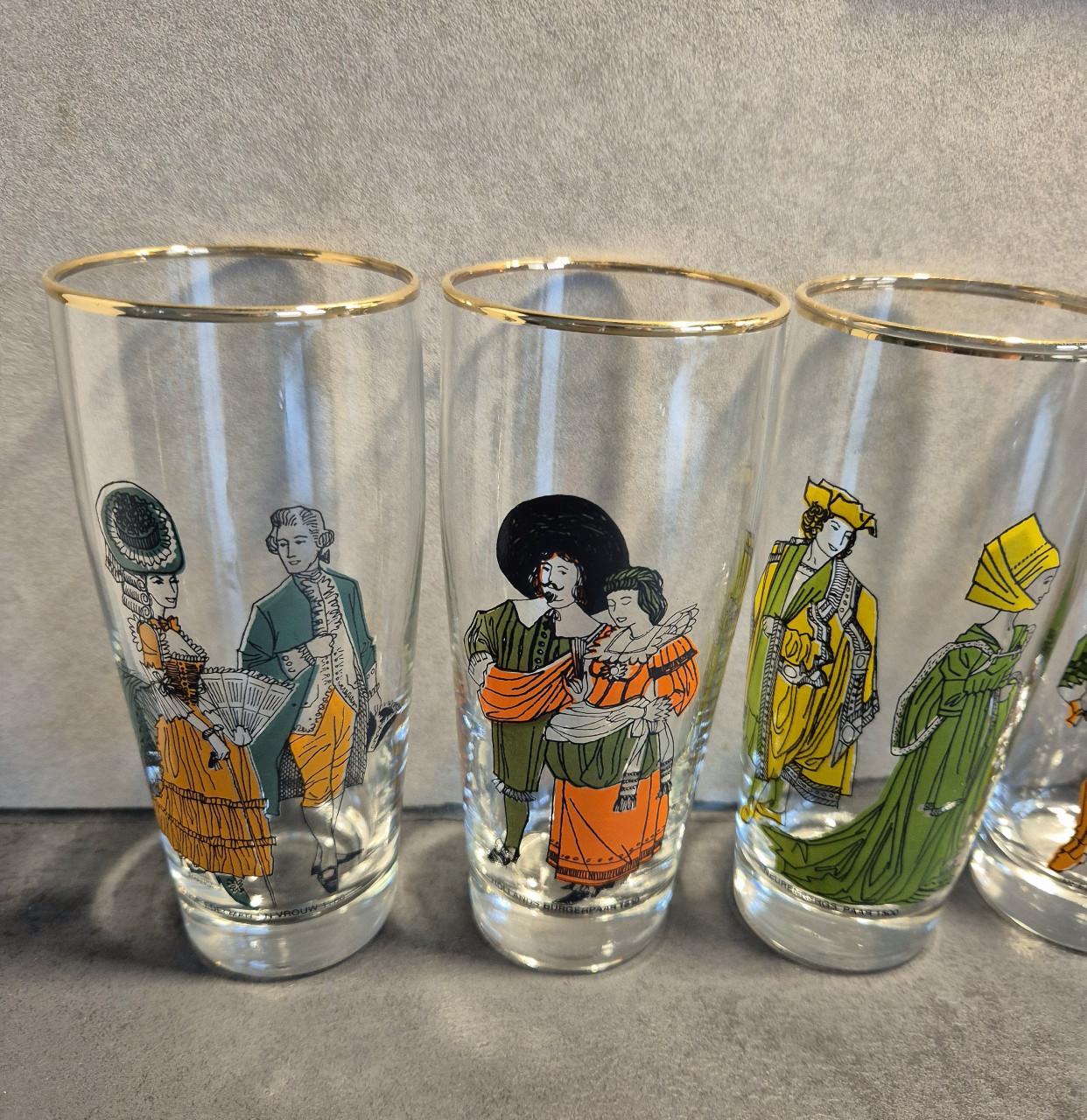 Bierglazen vintage complete set