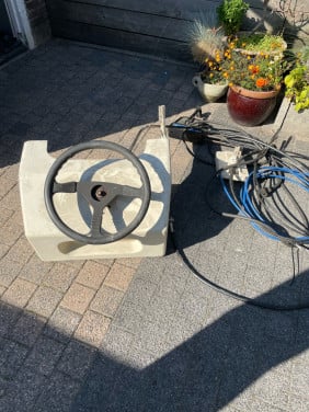Stuur console en gashendel en anker