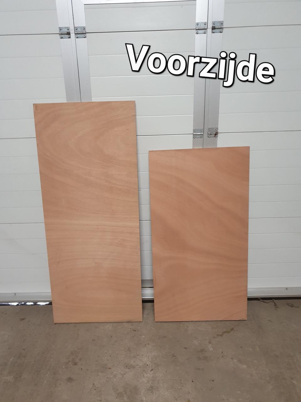 2x Multiplex plaat 40mm voor werkbank, keuken, schuur of garage.