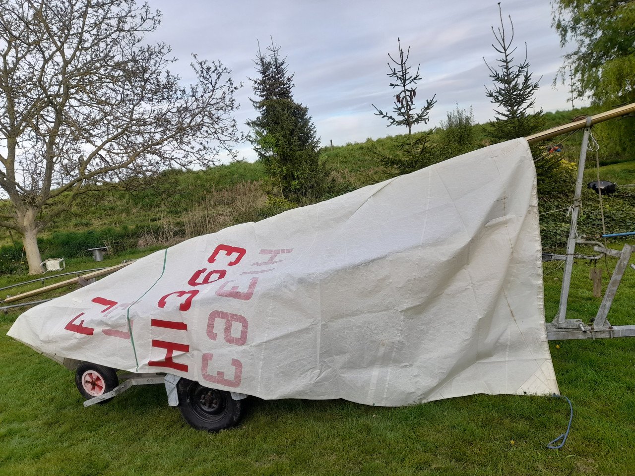 Zeilbootje Flying Junior met trailer