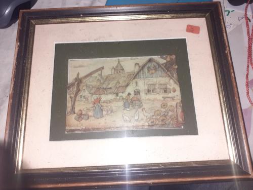 Schilderijtjes*** Anton Pieck " Antiek " 3D " - 1945