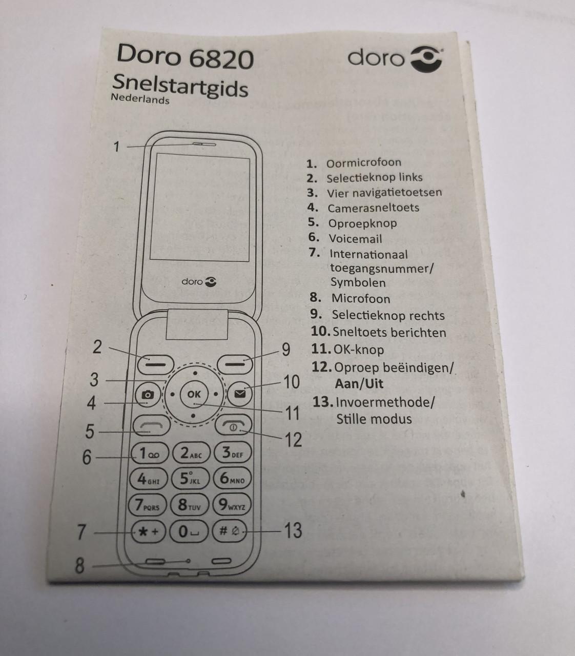 DORO-6820 Klaptelefoon 4G ( als nieuw)