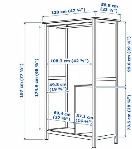 Te koop: IKEA Hemnes kledingkast met schuifdeuren