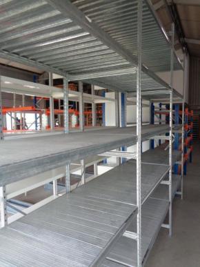 Gebruikte verzinkte magazijnstelling in diverse maten