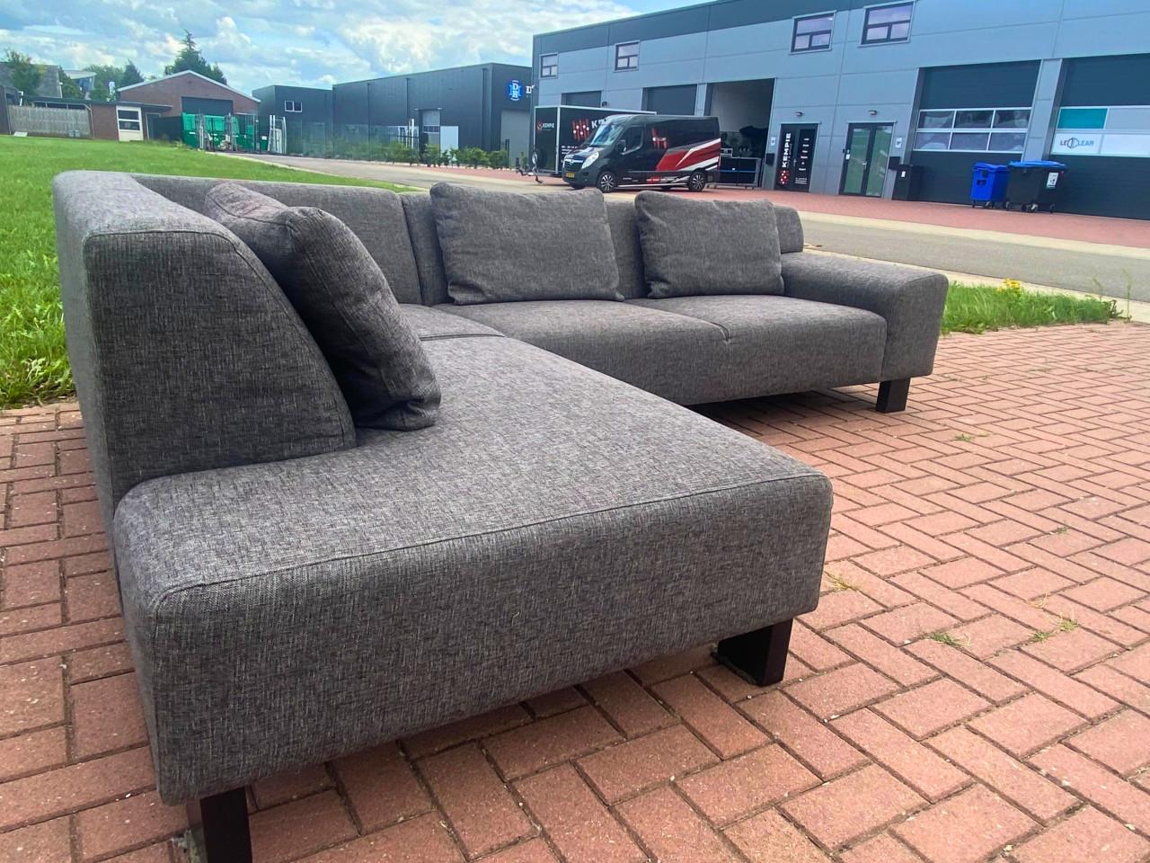 GRATIS LEVERING HEEL NL Moderne Grijs Stoffen Hoekbank