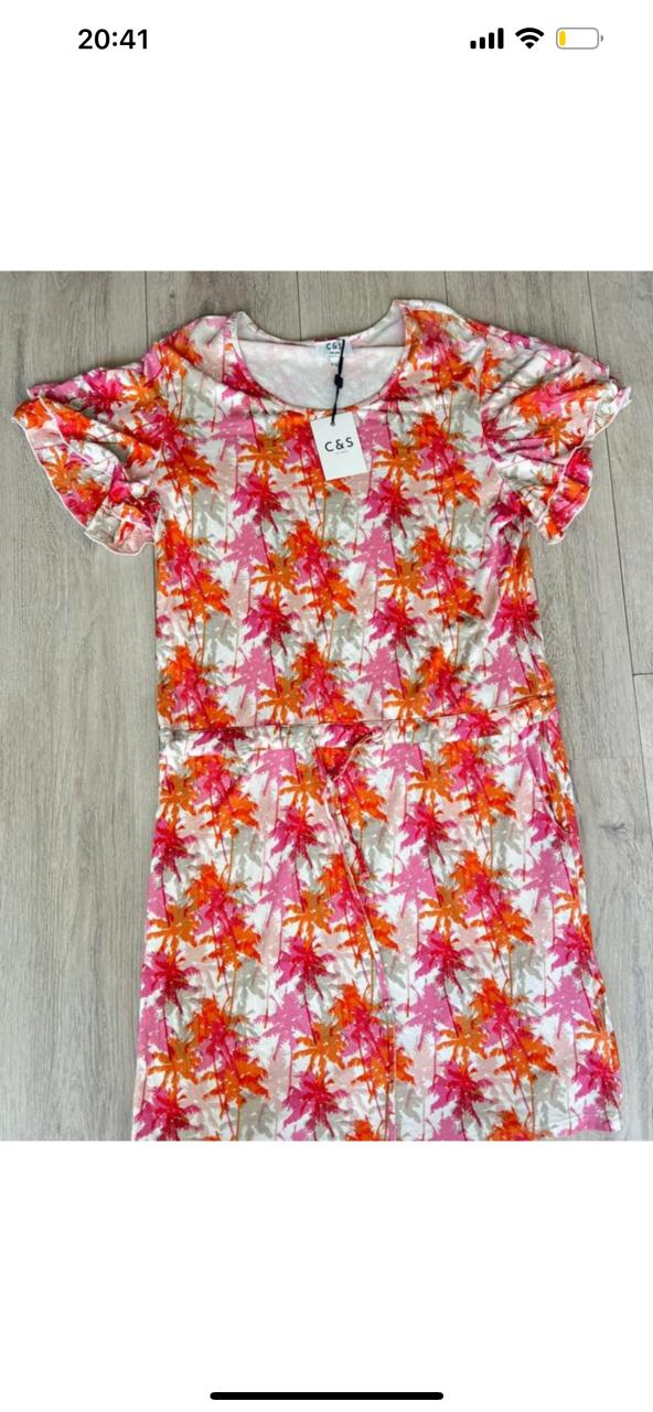 C&S The Label jurk palmbomenprint maat L