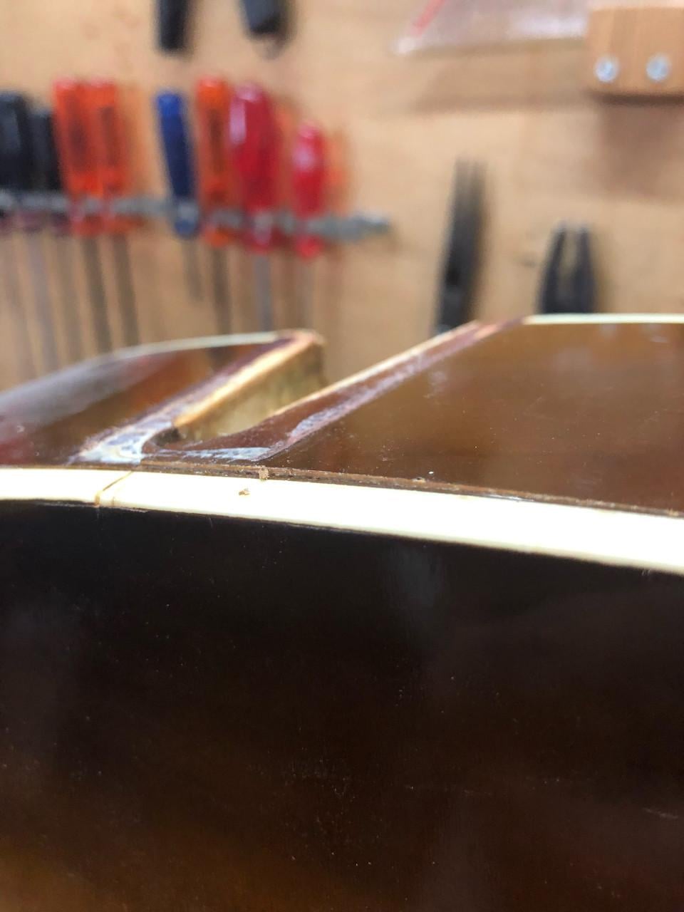 Silvertone vintage archtop ca 1964 met neck reset en Kent Armstrong pickup