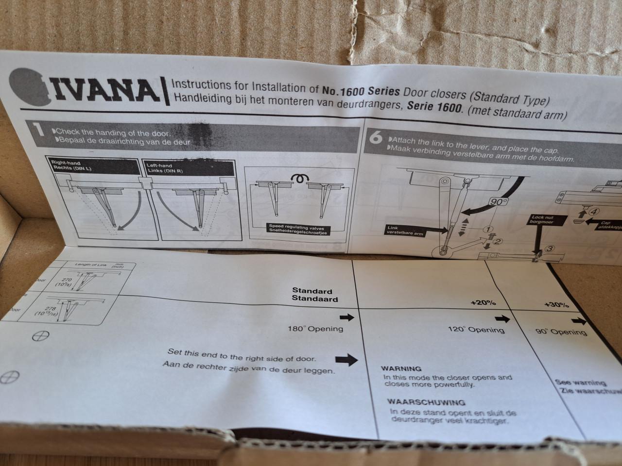 Ivana deurdranger compleet met beslag in doos, serie 1600