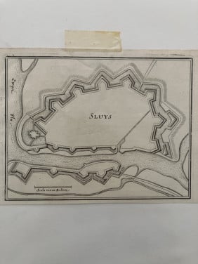 Oude kaart Sluis