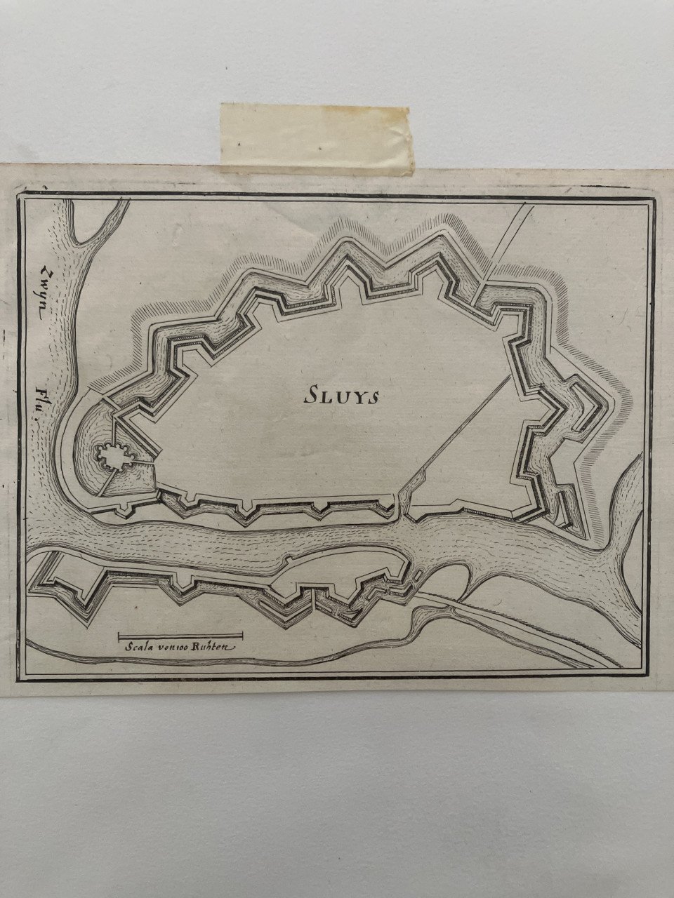 Oude kaart Sluis
