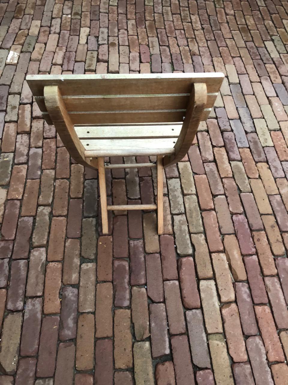 Vintage houten bistro stoeltje - Inklapbaar!