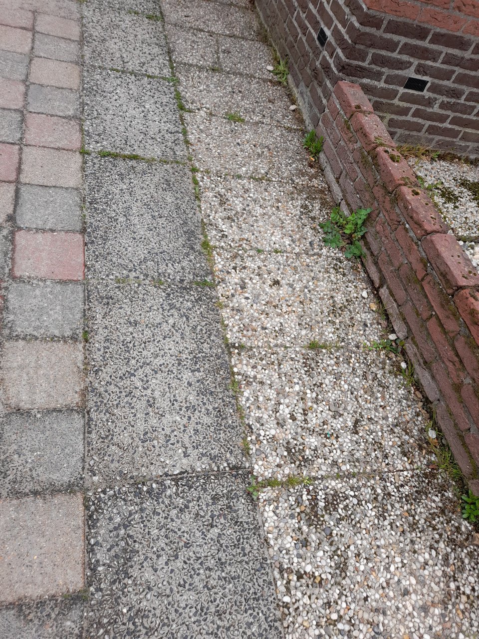 Gewassen grindtegels