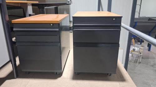 Metalen ladekast, ladeblok